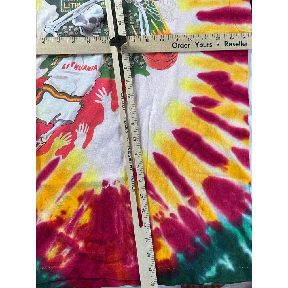 VINTAGE 1992 GRATEFUL DEAD LITHUANIA BASKETBALL SHIRT LIQUID BLUE LARGE VTG - Picture 10 of 10